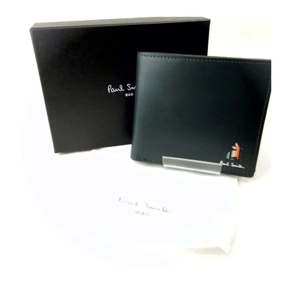 Paul Smith Marquetry Stripe Rabbit Leather Bifold Wallet